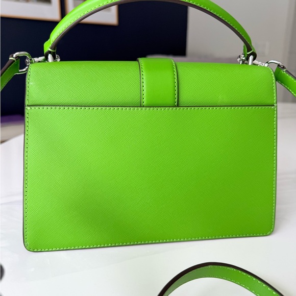 LIKE NEW: Michael Kors Palm Green Satchel - Picture 3 of 4
